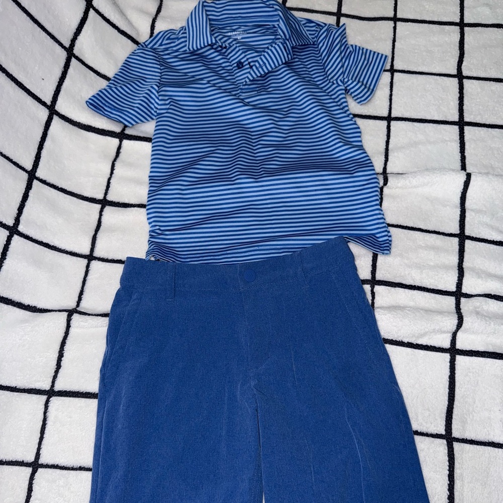 Navy and Light Blue Striped Shirt